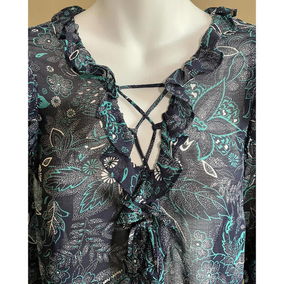 ANTHROPOLOGIE HAIDA FLORAL PEASANT TOP SIZE SMALL - Picture 3 of 6